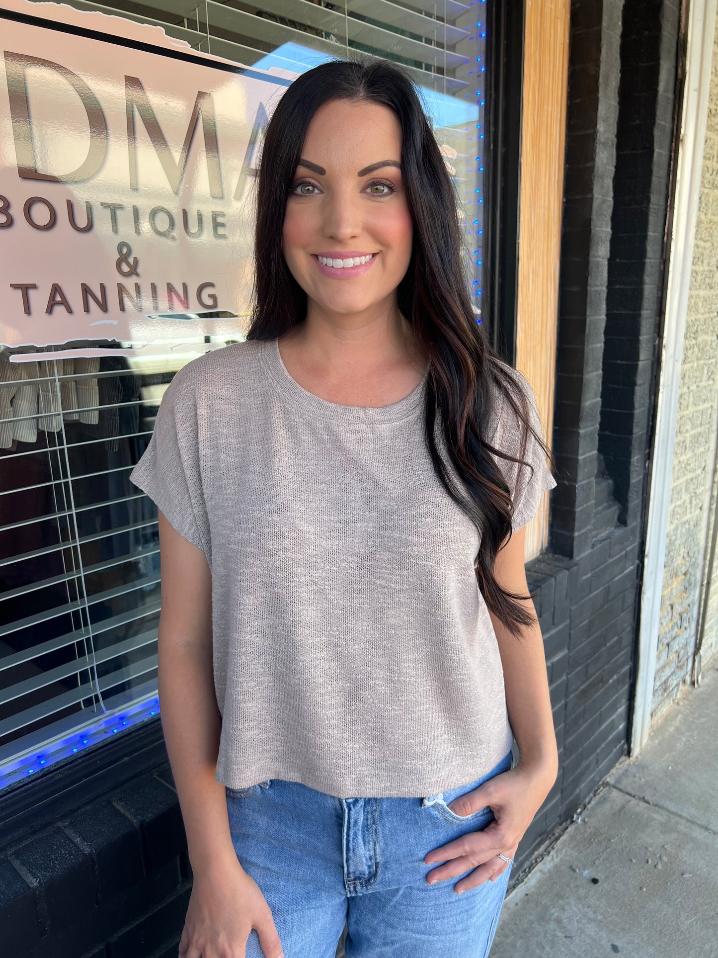 Zenana Round Neck Crop