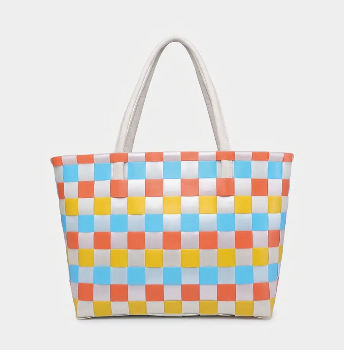 Basket Weave Tote(Orange)