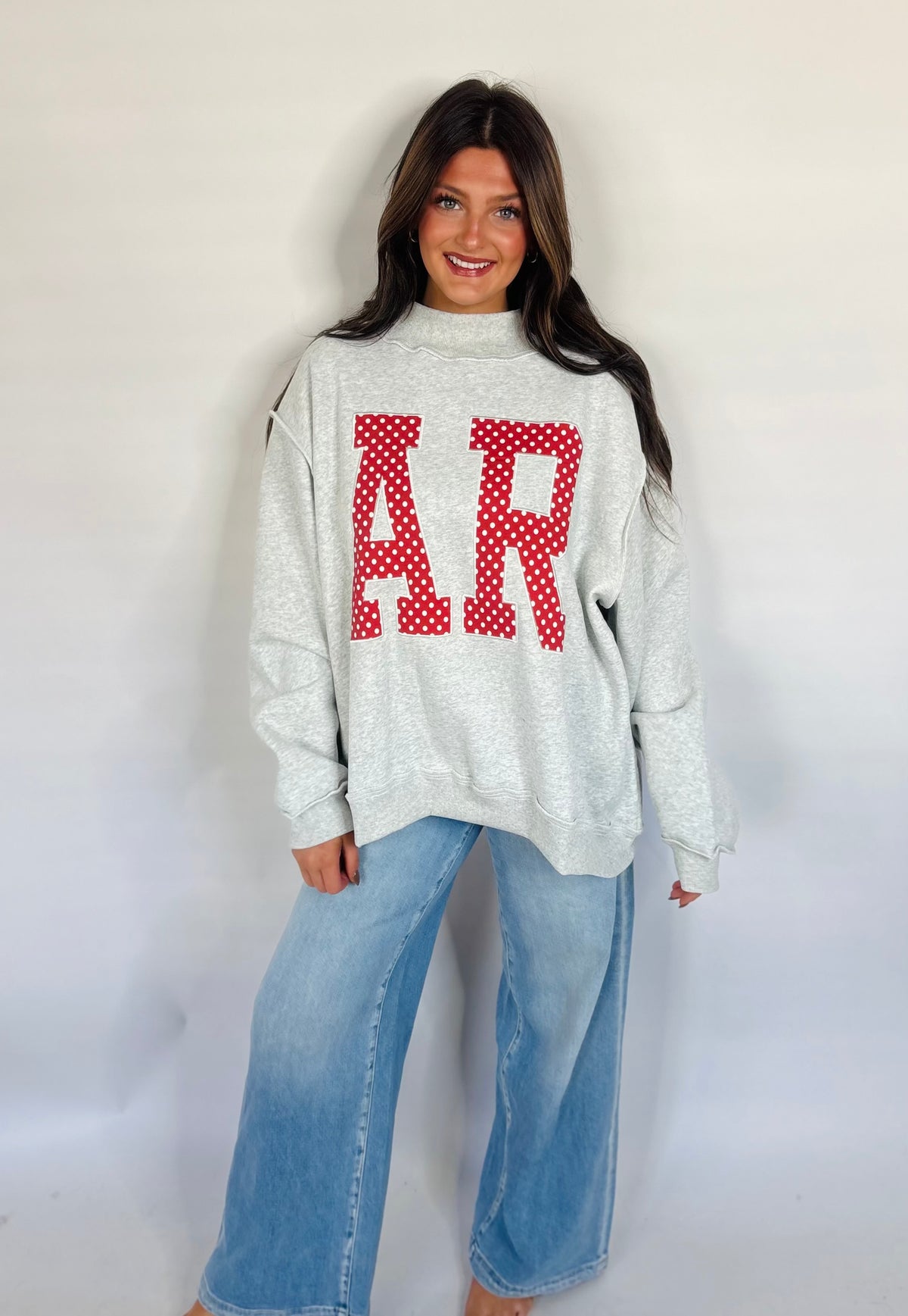 AR Polka Dot Mock Neck