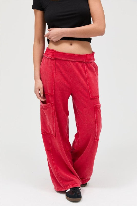 Mineral Wash Cargo-Red