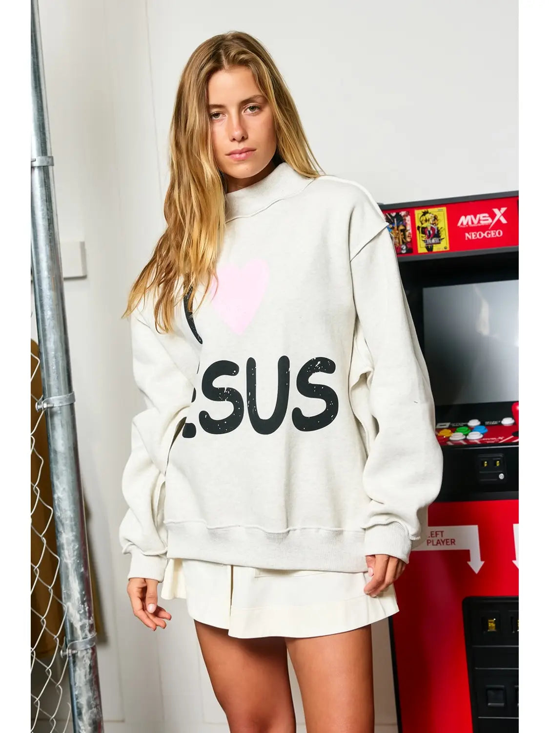 I love Jesus Mock Neck