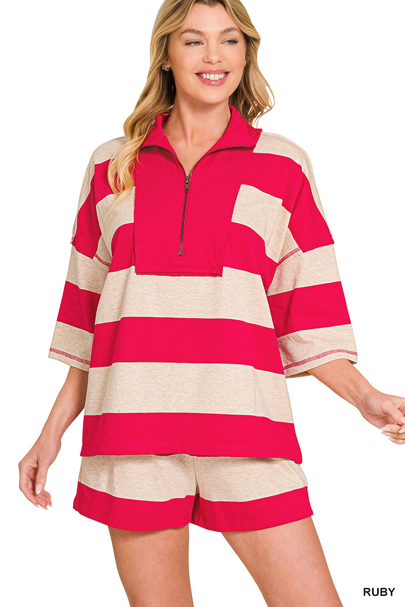 French Terry Set-Ruby