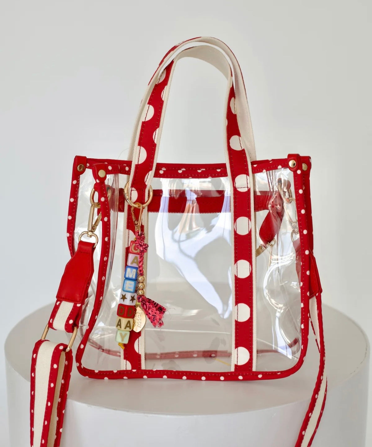 Red Clear Tote