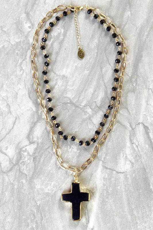Black Cross Necklace