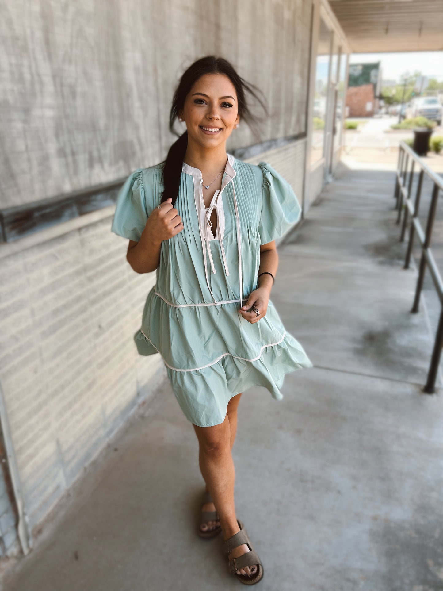 Woven Tiered Dress