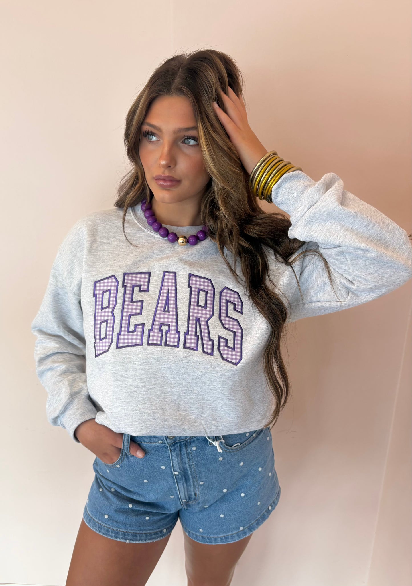 Bears Embroidered Sweatshirt