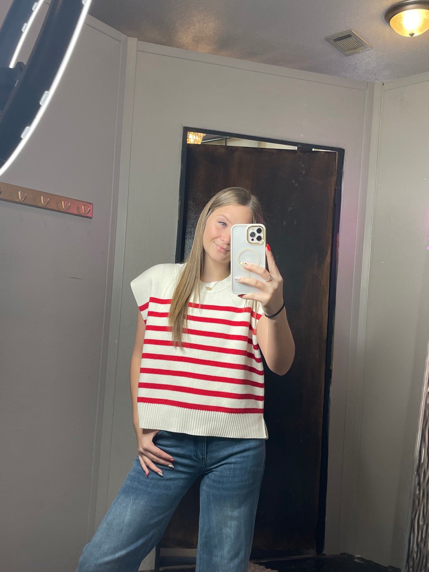 Oversized Stripe Sweater Vest