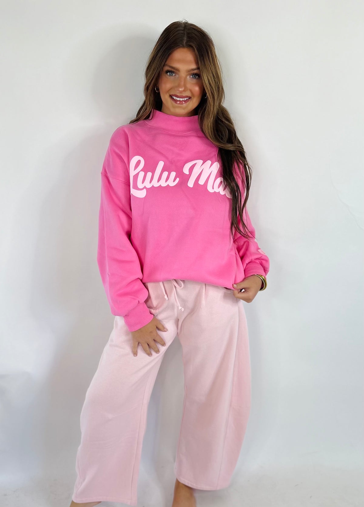 Pink Lulu Mac Mock Neck