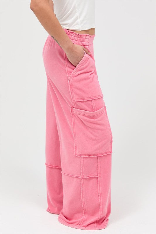 Mineral Wash Cargo-Pink