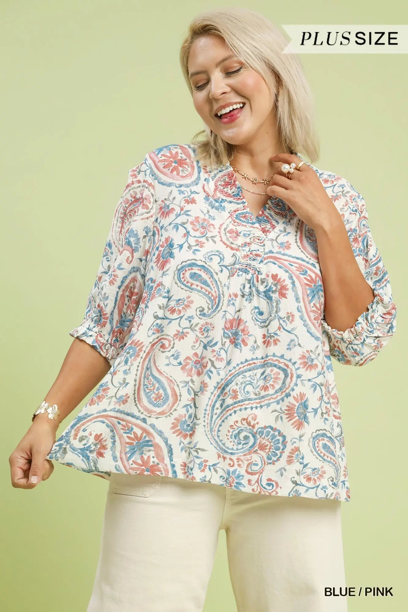 Plus Paisley Top