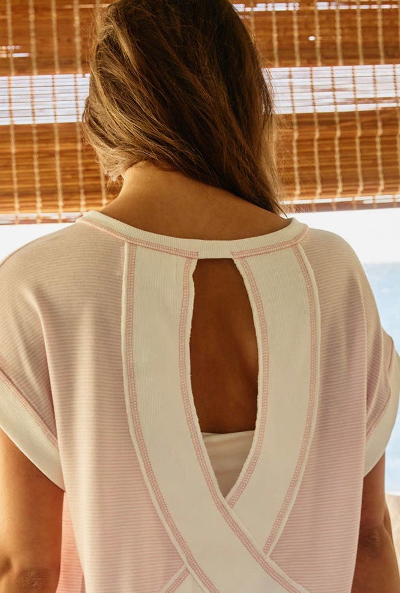 Pink Open Back Top