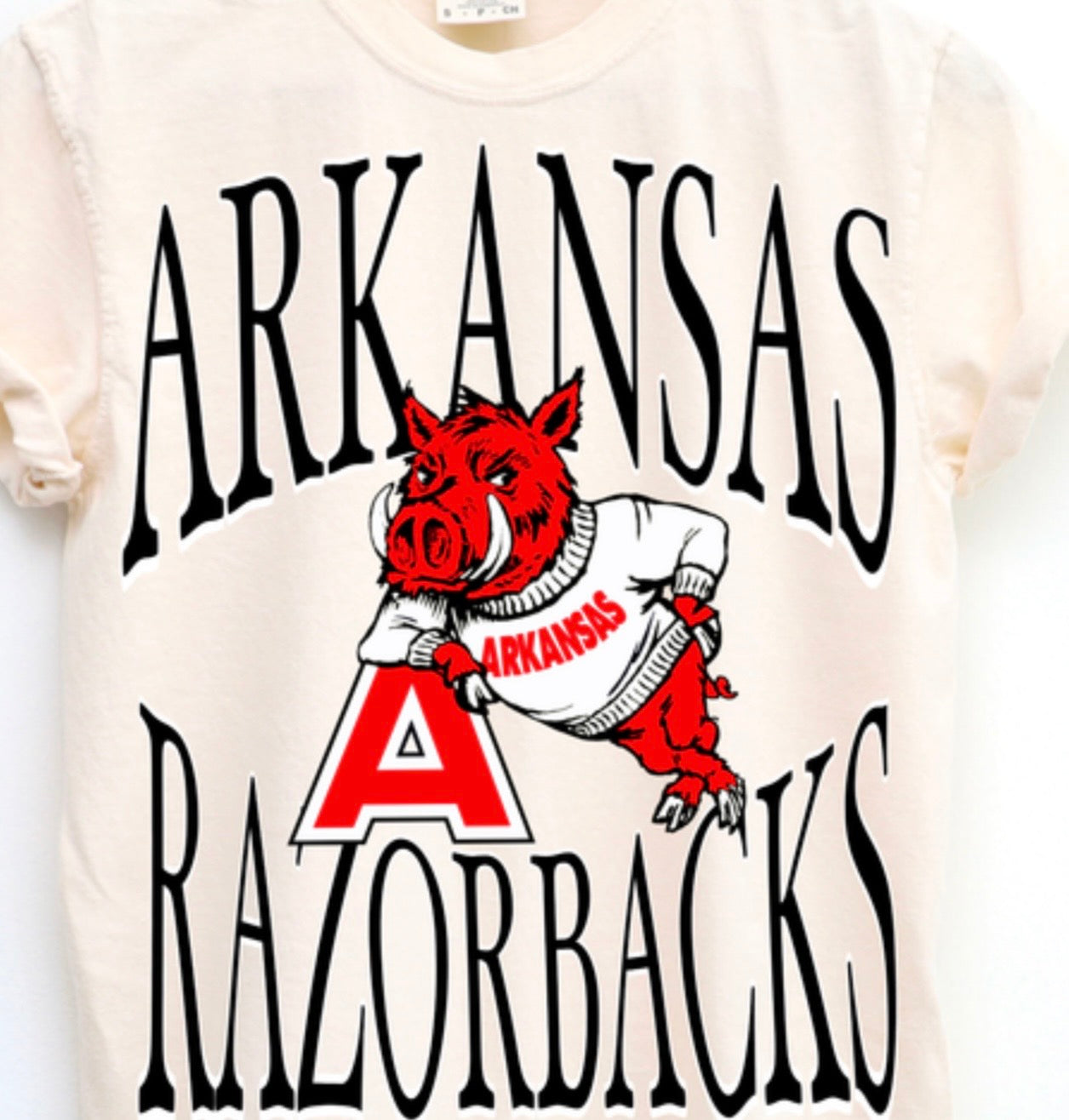 Black Print Razorback Tee