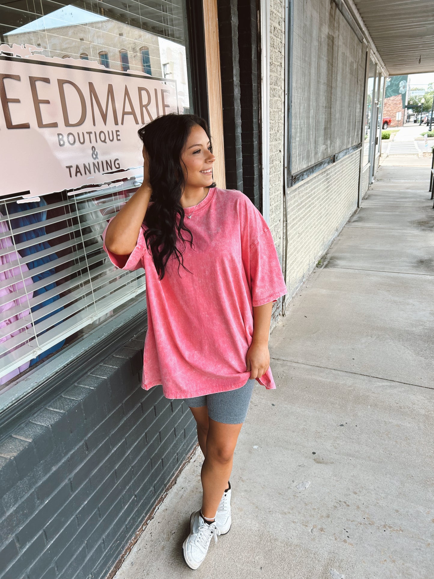 Acid Wash Oversized Tee