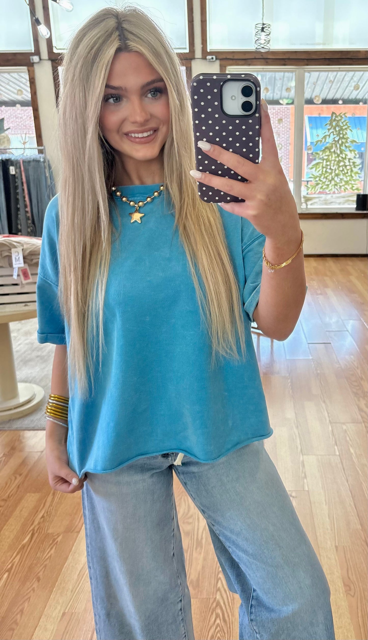 Zenana Folded Sleeve Top