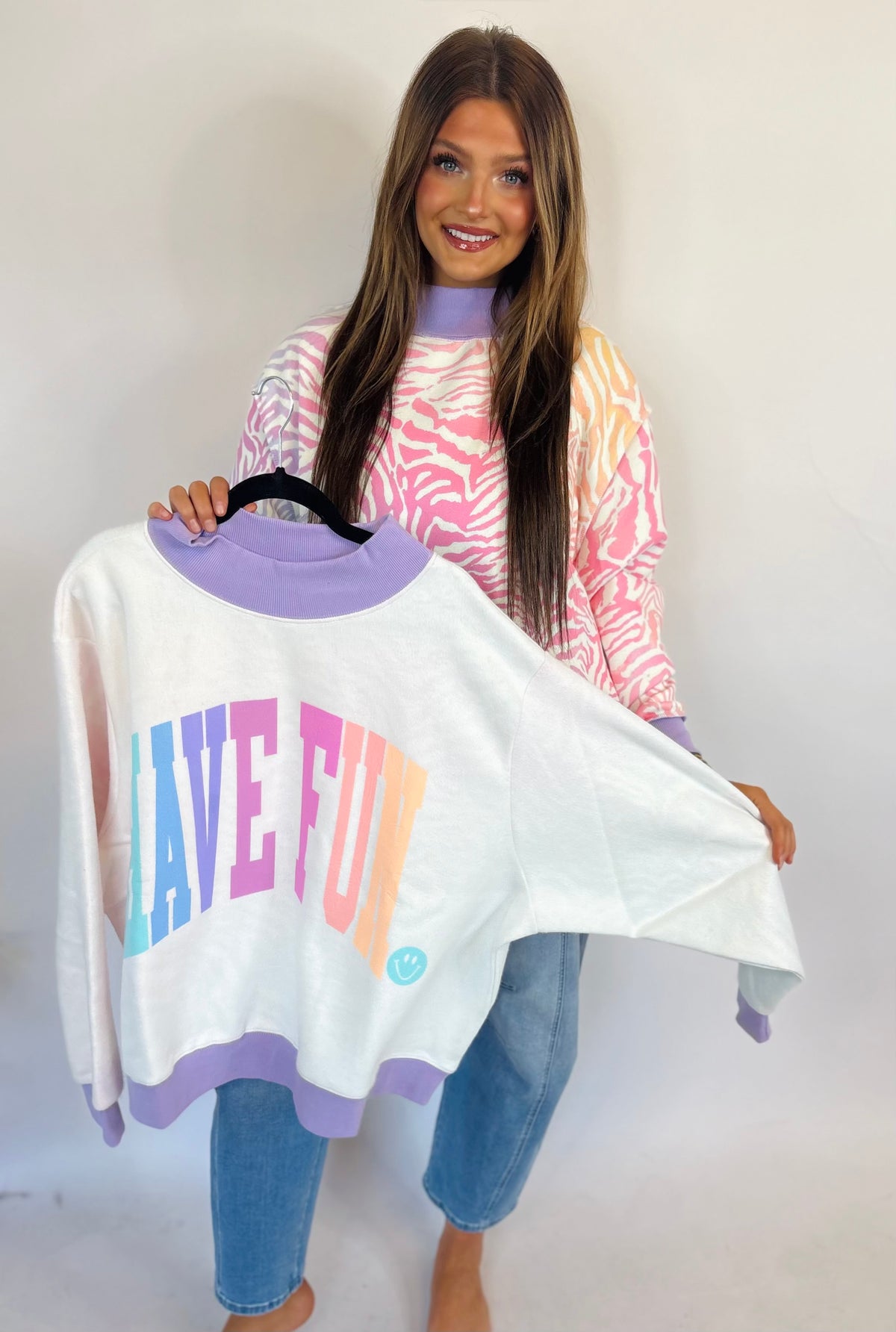 Have Fun Reversible Mock Neck