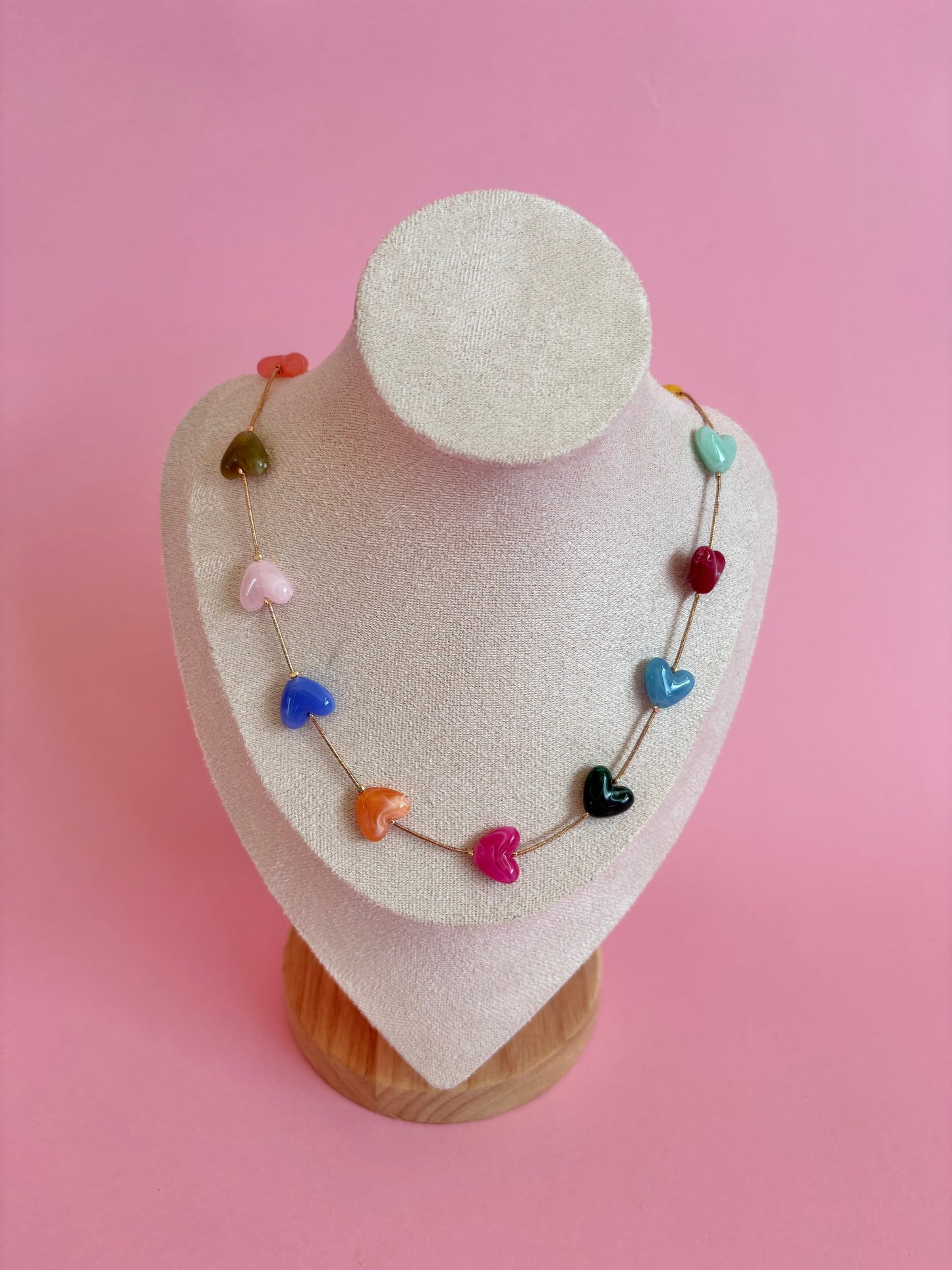 Multicolor Heart Necklace