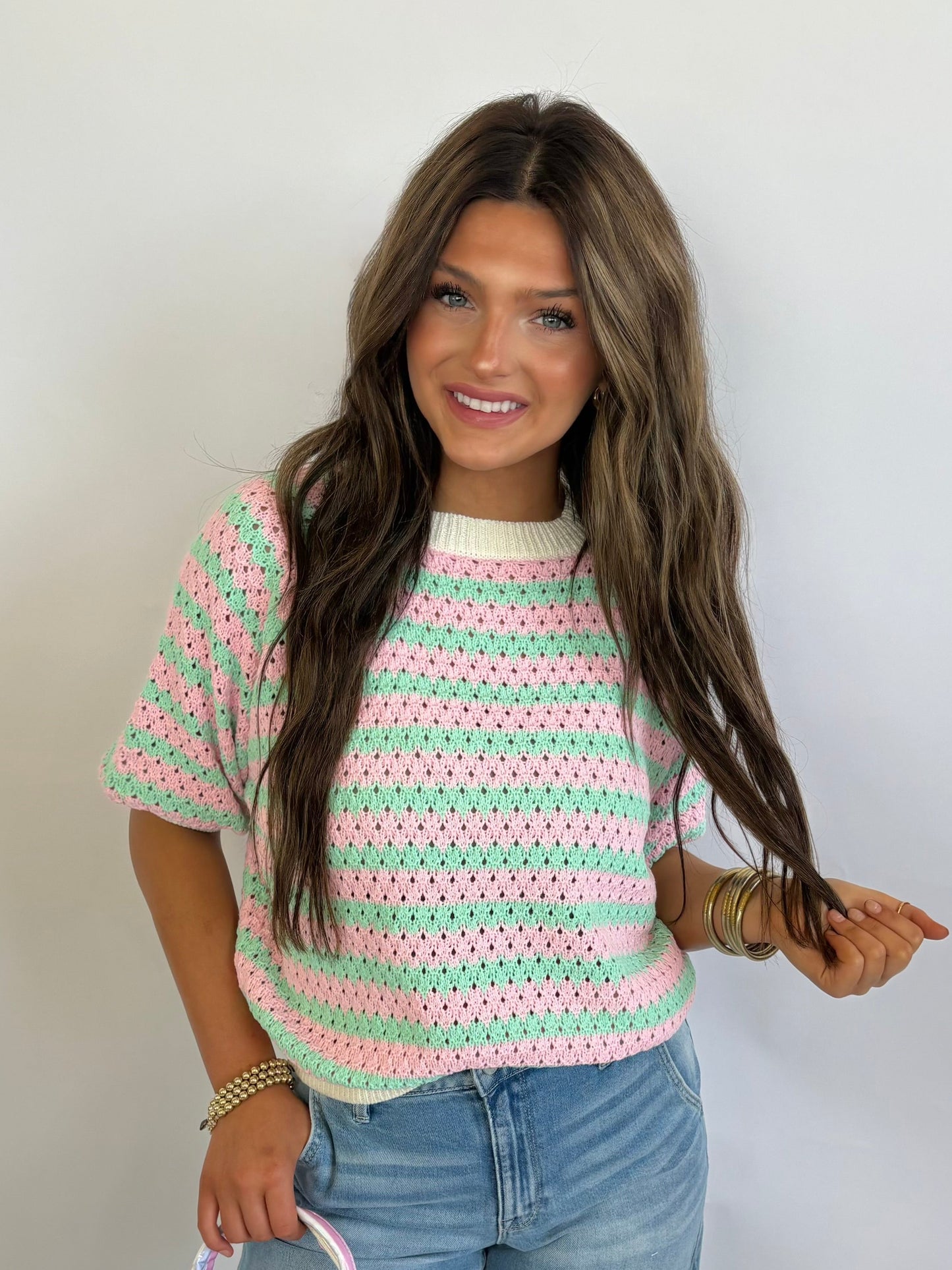 Crochet Knit Top