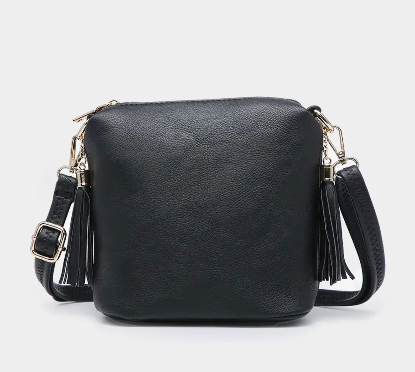Black Crossbody With Tassels