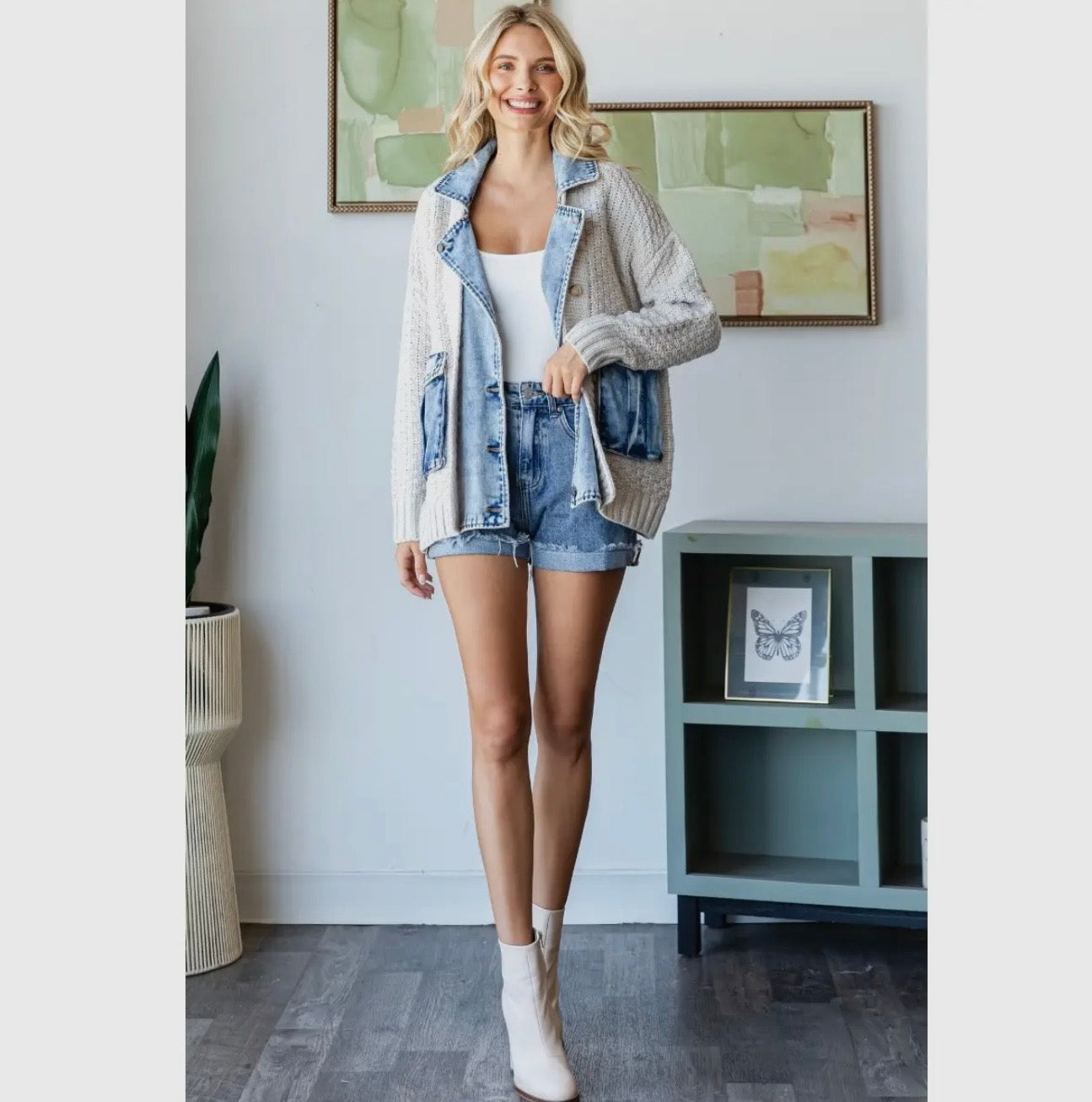 Denim/Knit Jacket