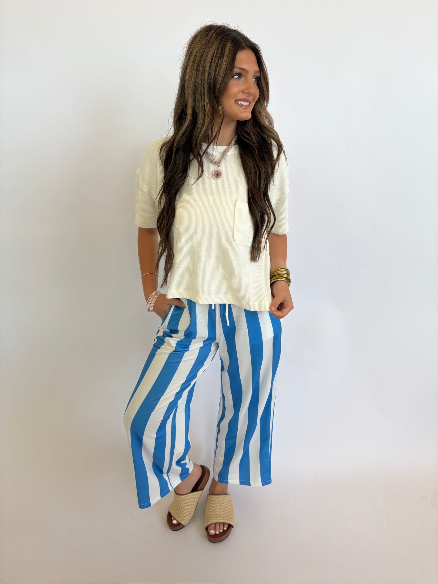 Ribbed Pocket Detail-Ivory