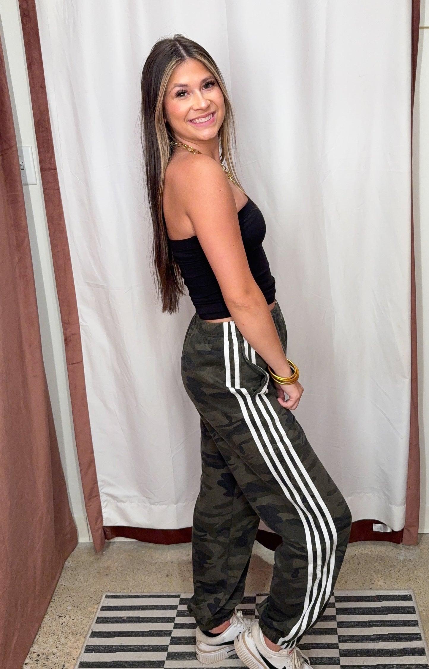 Camo White Stripe Pant