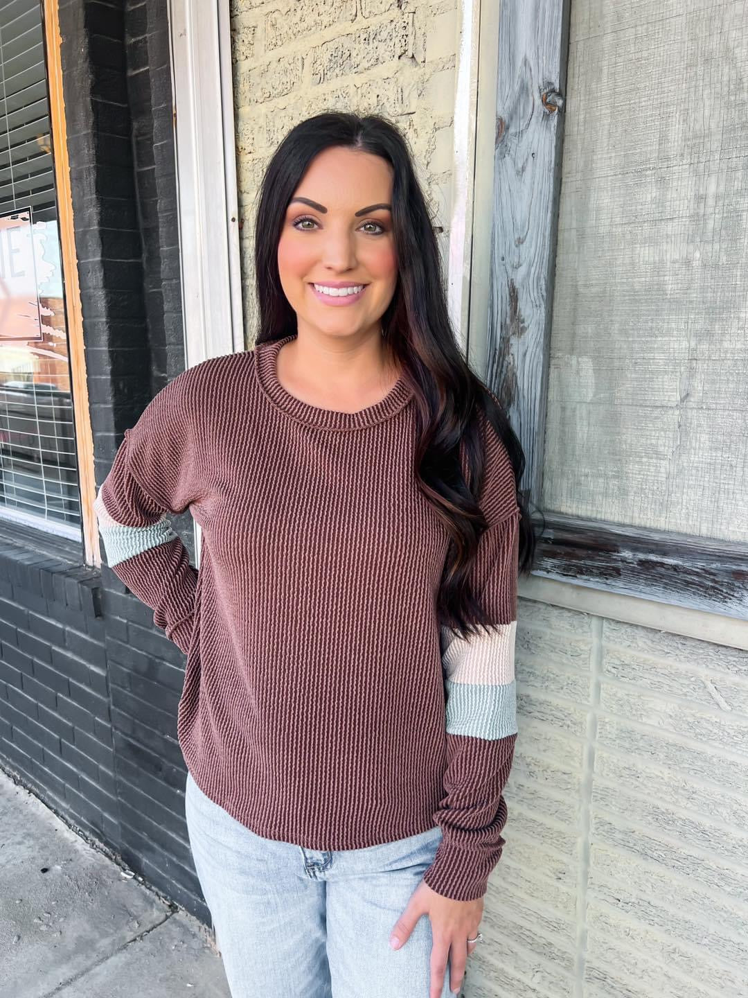 Colorblock Crewneck Top