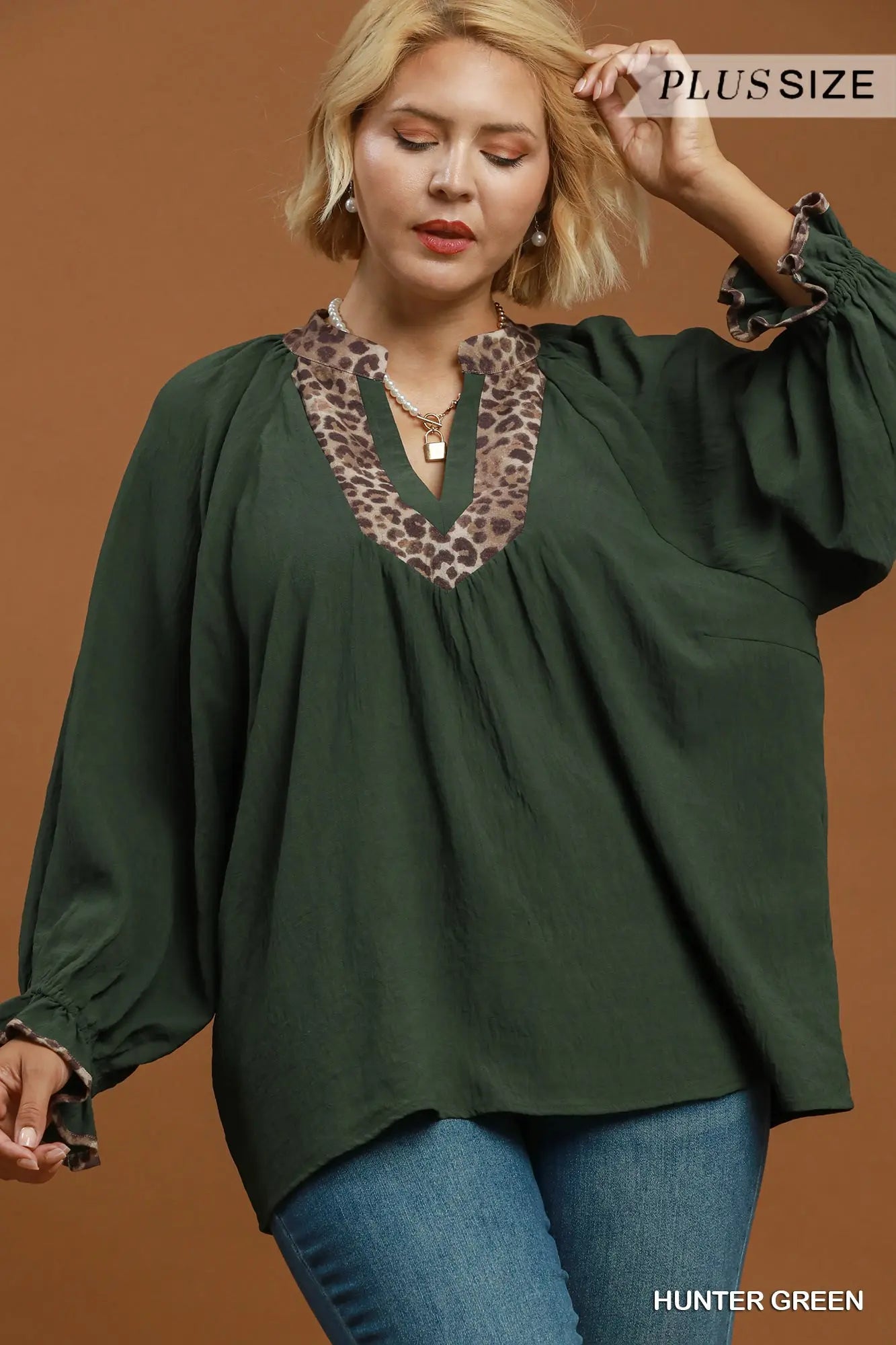 Plus Hunter Green Top