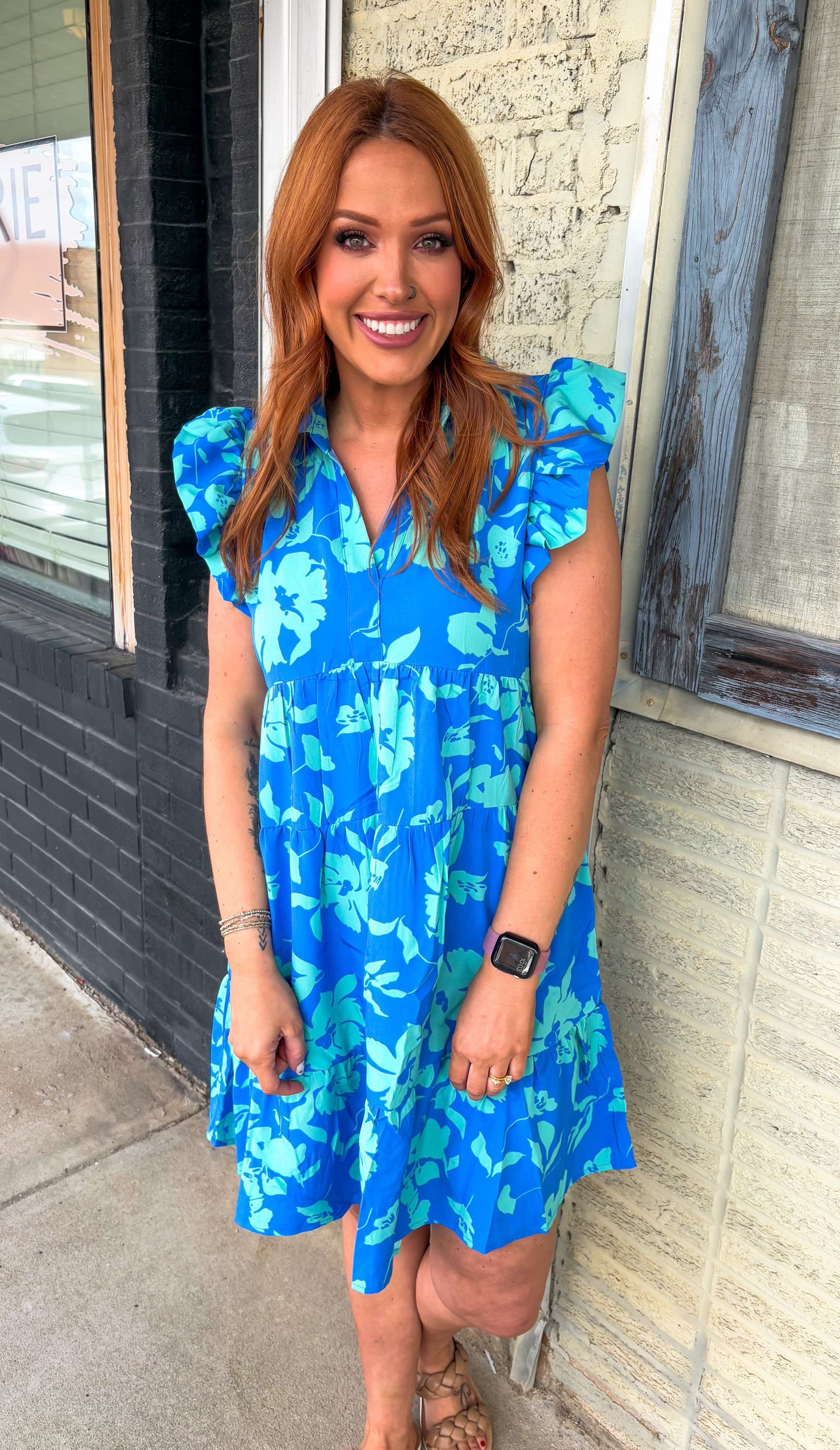 Azure Floral Dress