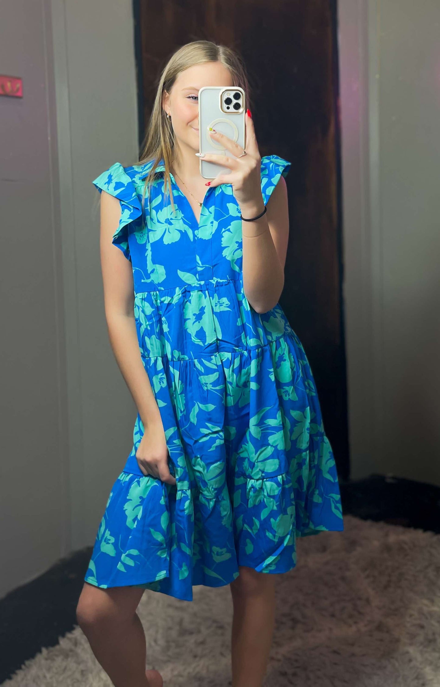 Azure Floral Dress