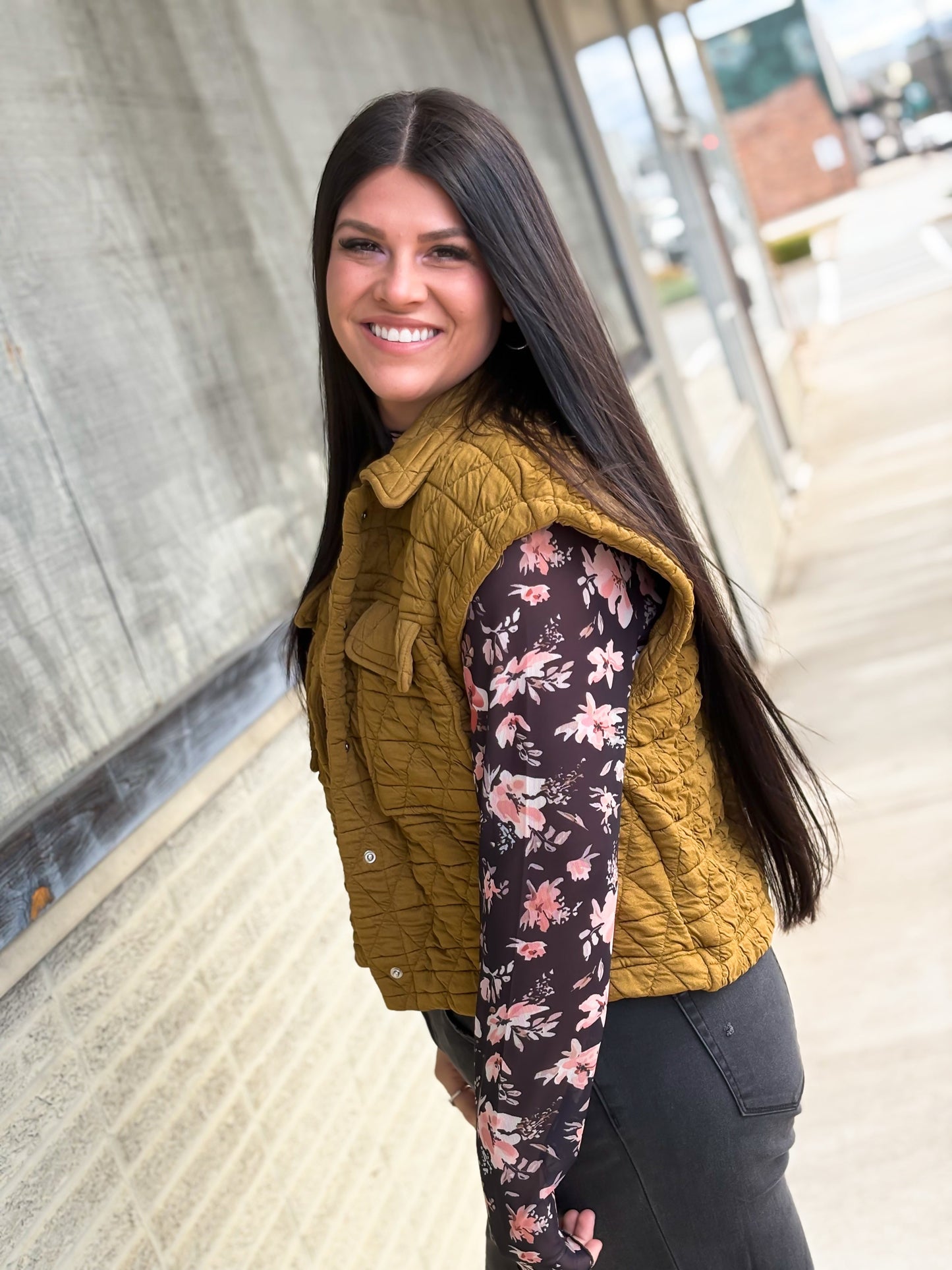 Floral Mesh Top