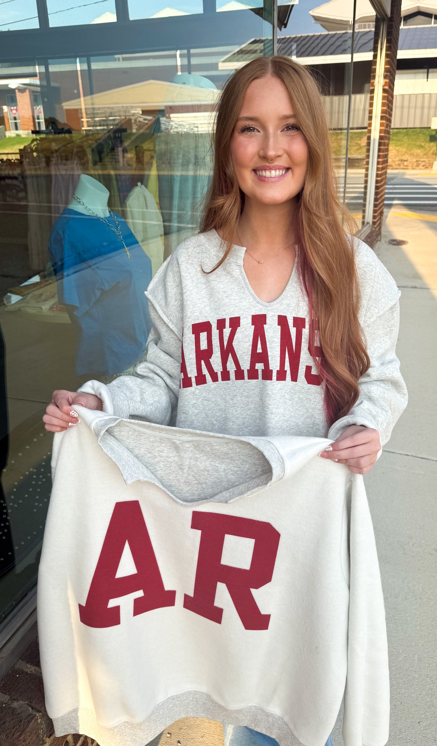 Arkansas Open Neck Sweater