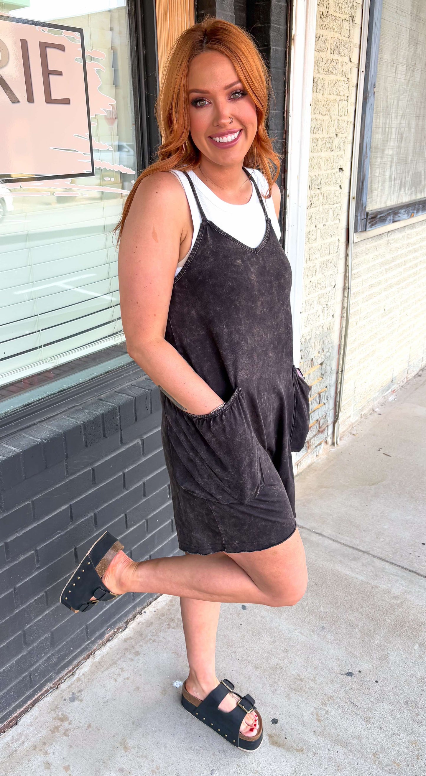 Mineral Washed Romper