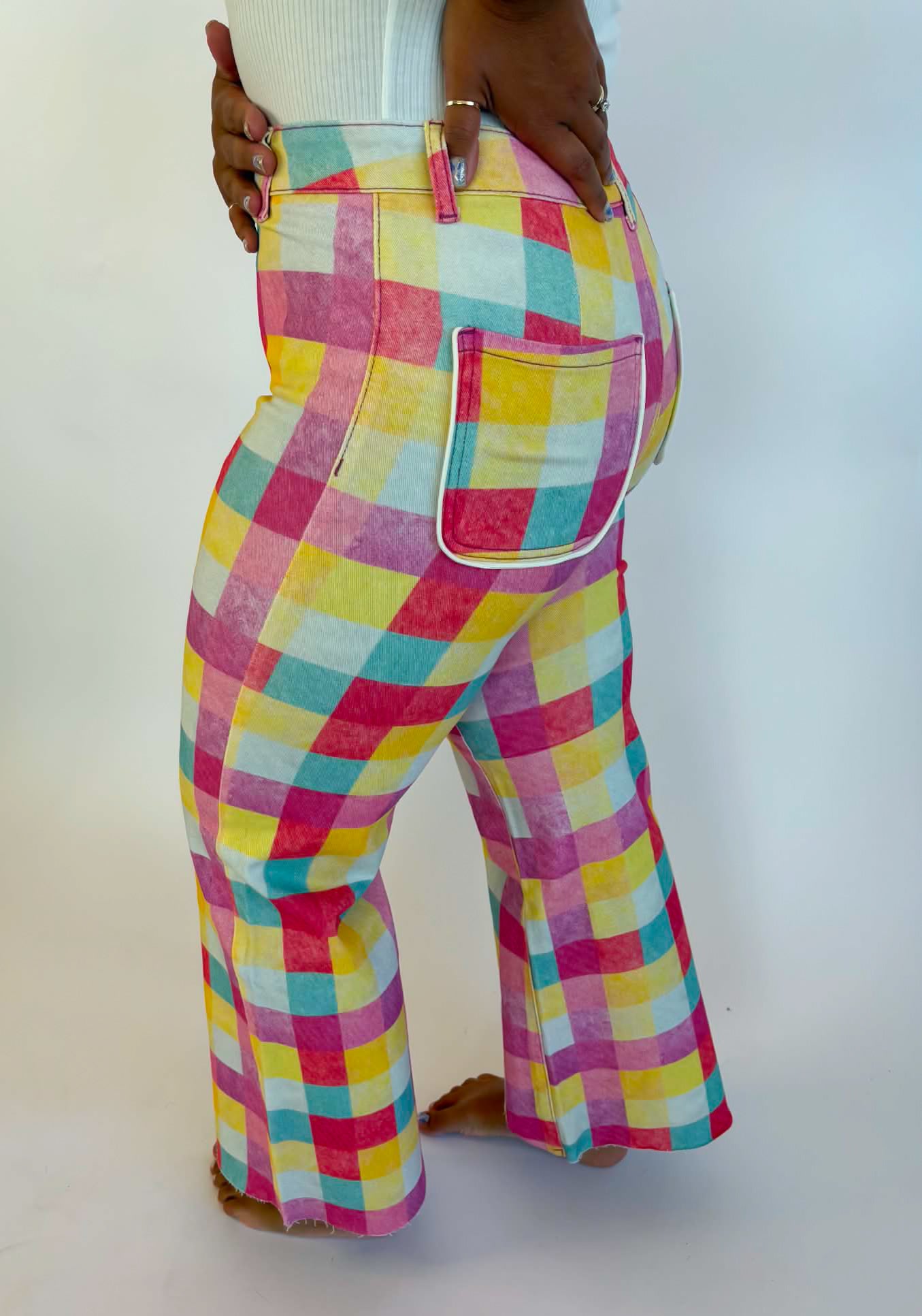 Plaid Mosaic Denim