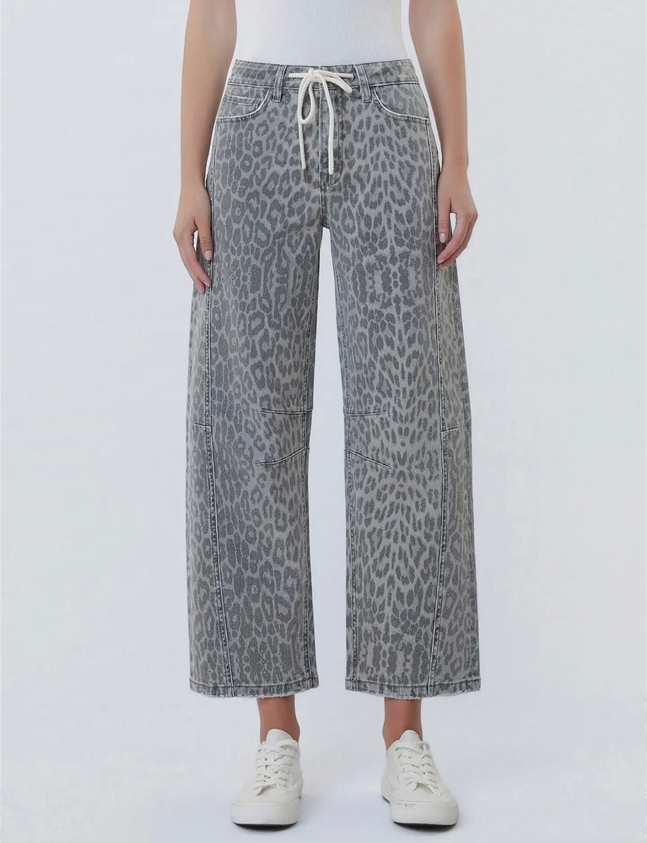 Vervet Leopard Barrel Jean