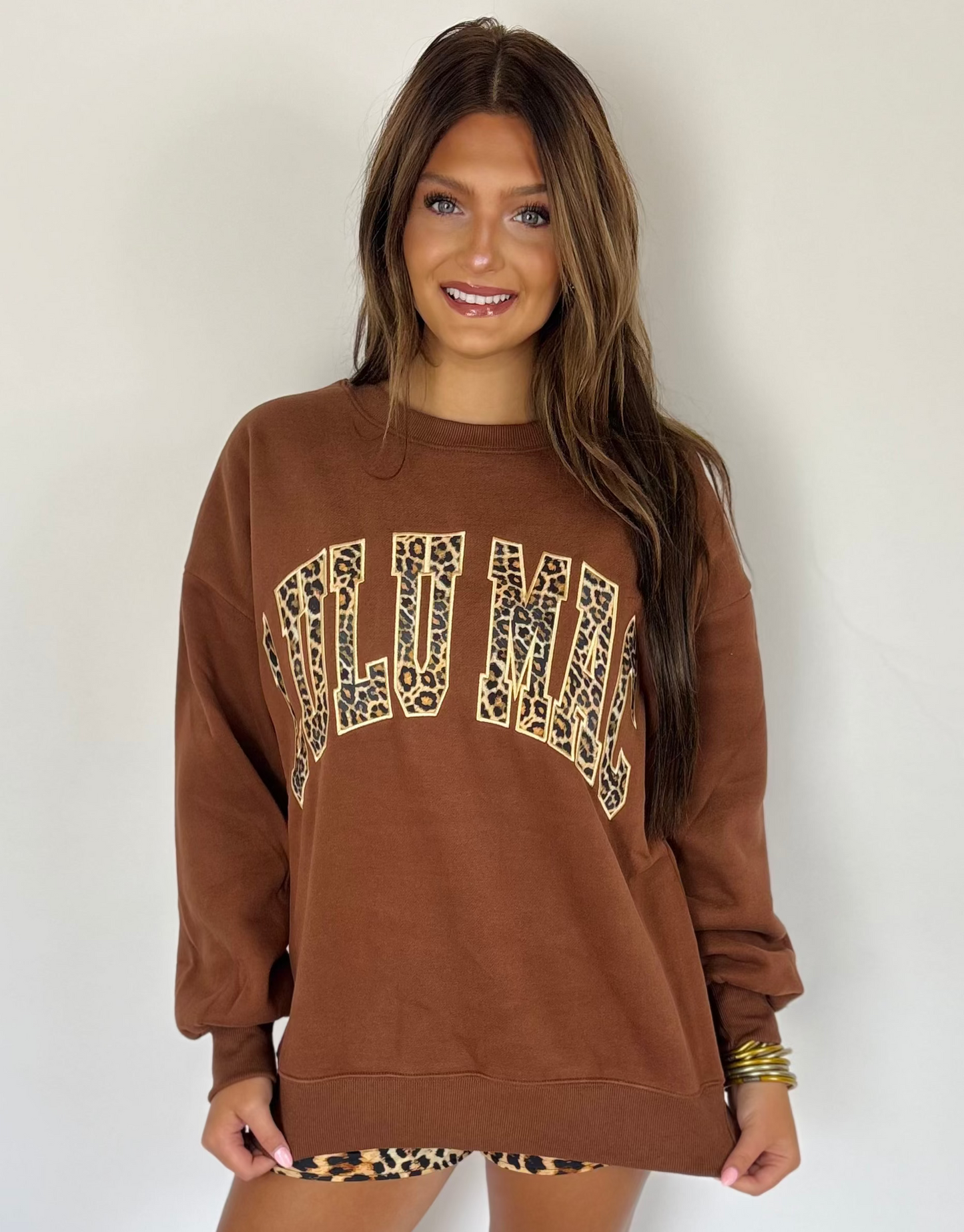 Leopard/Brown Lulu Mac Sweatshirt
