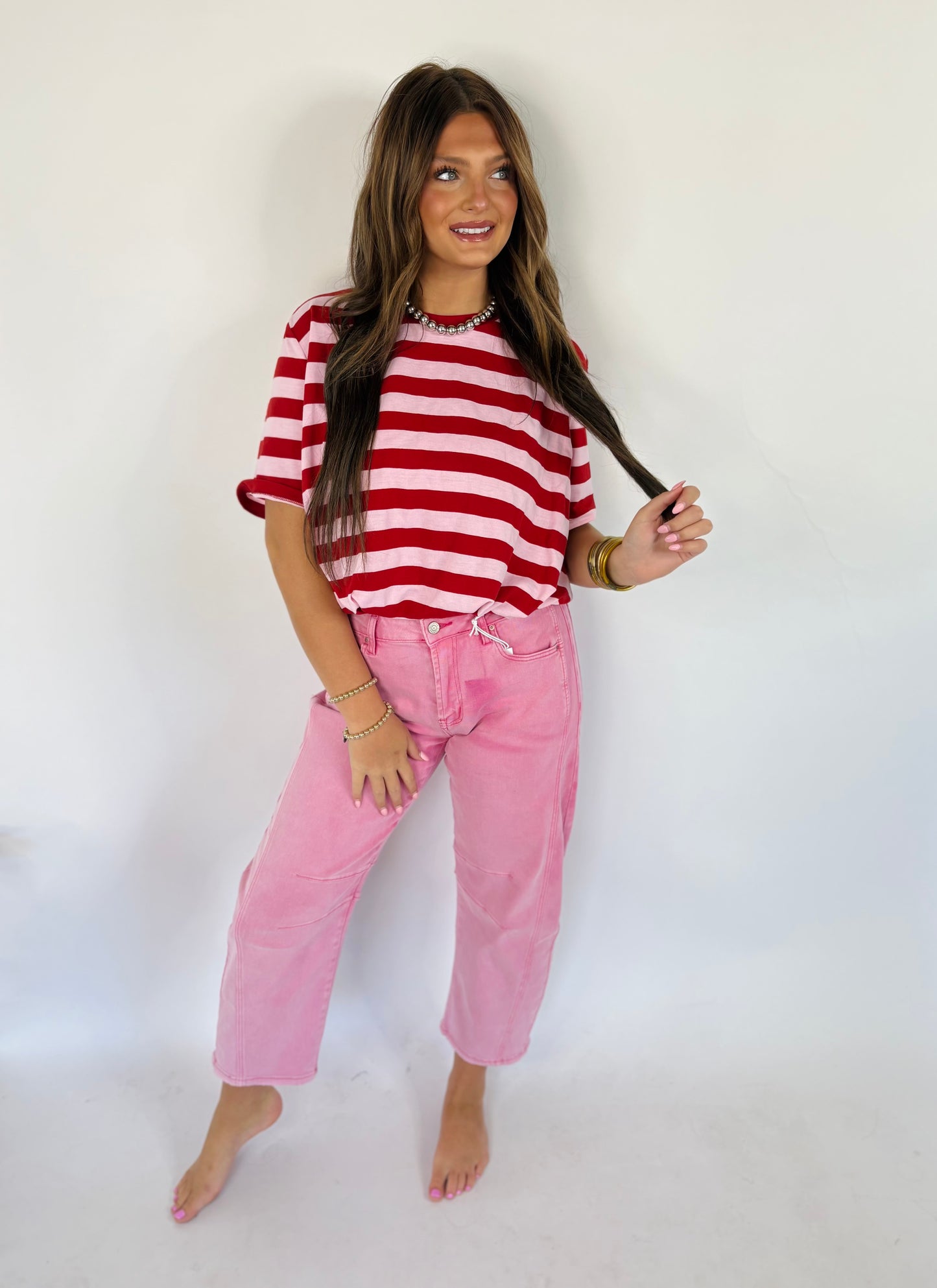 Red/Pink Bubble Top