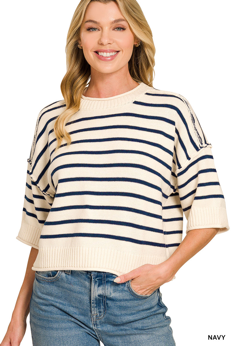 Zenana Navy Sweater