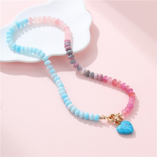 Natural Stone Necklace - Turquoise