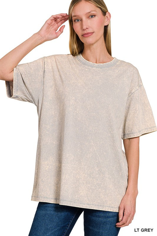Acid Wash Oversized Tee