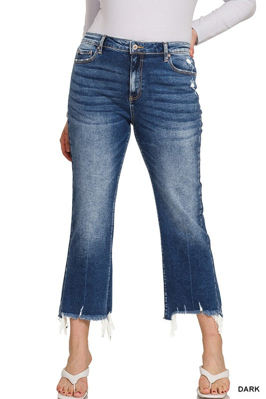 Plus Dark Denim Crop Jeans