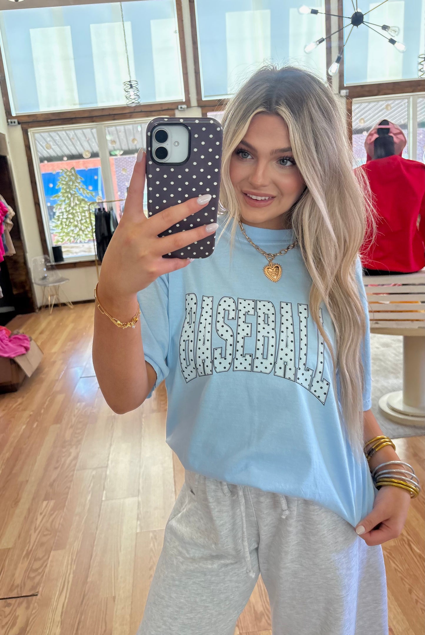 Polka Dot Baseball Tee