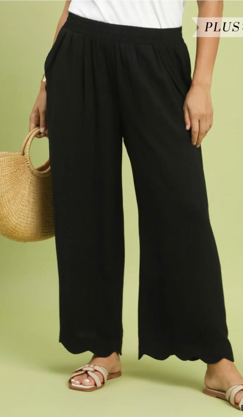 Plus Scalloped Pant