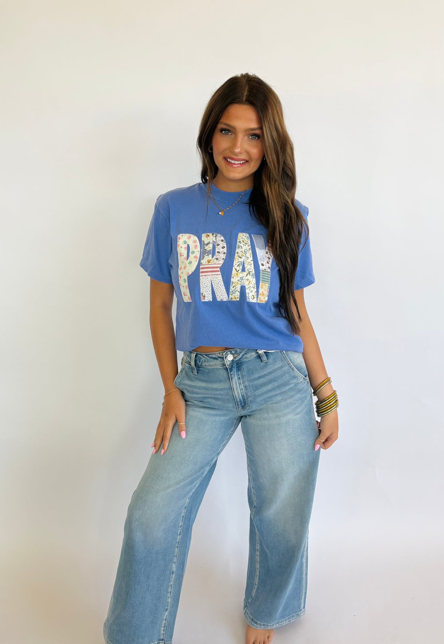 Pray Embroidery Top
