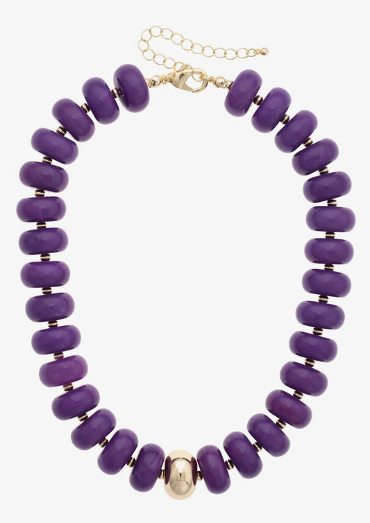 Purple Resin Necklace