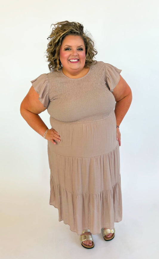 Plus Tiered Midi Dress