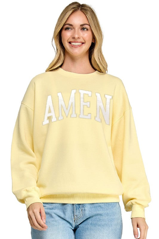 Amen Sweatshirt-Yellow