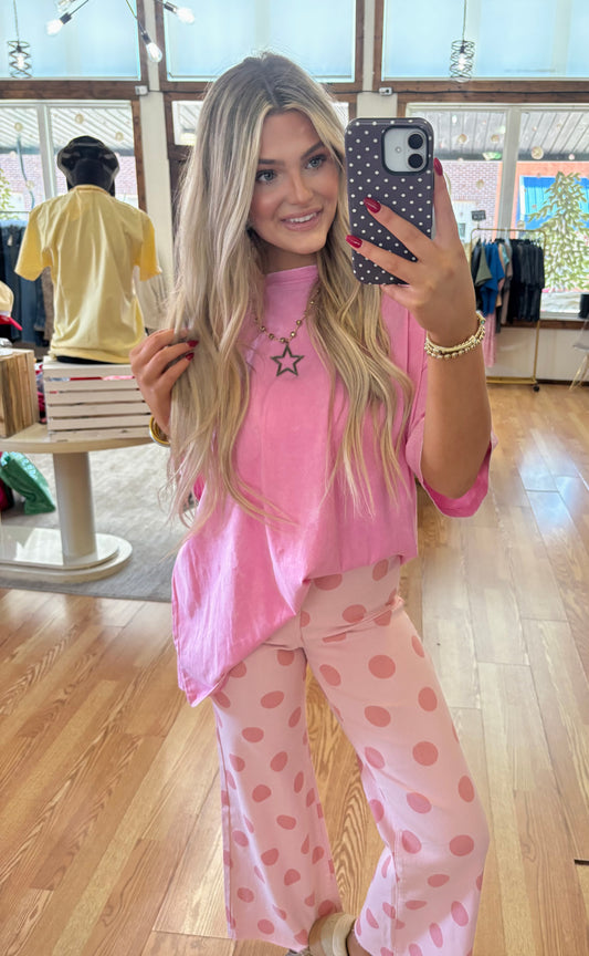 Blush Polka Dot Pant