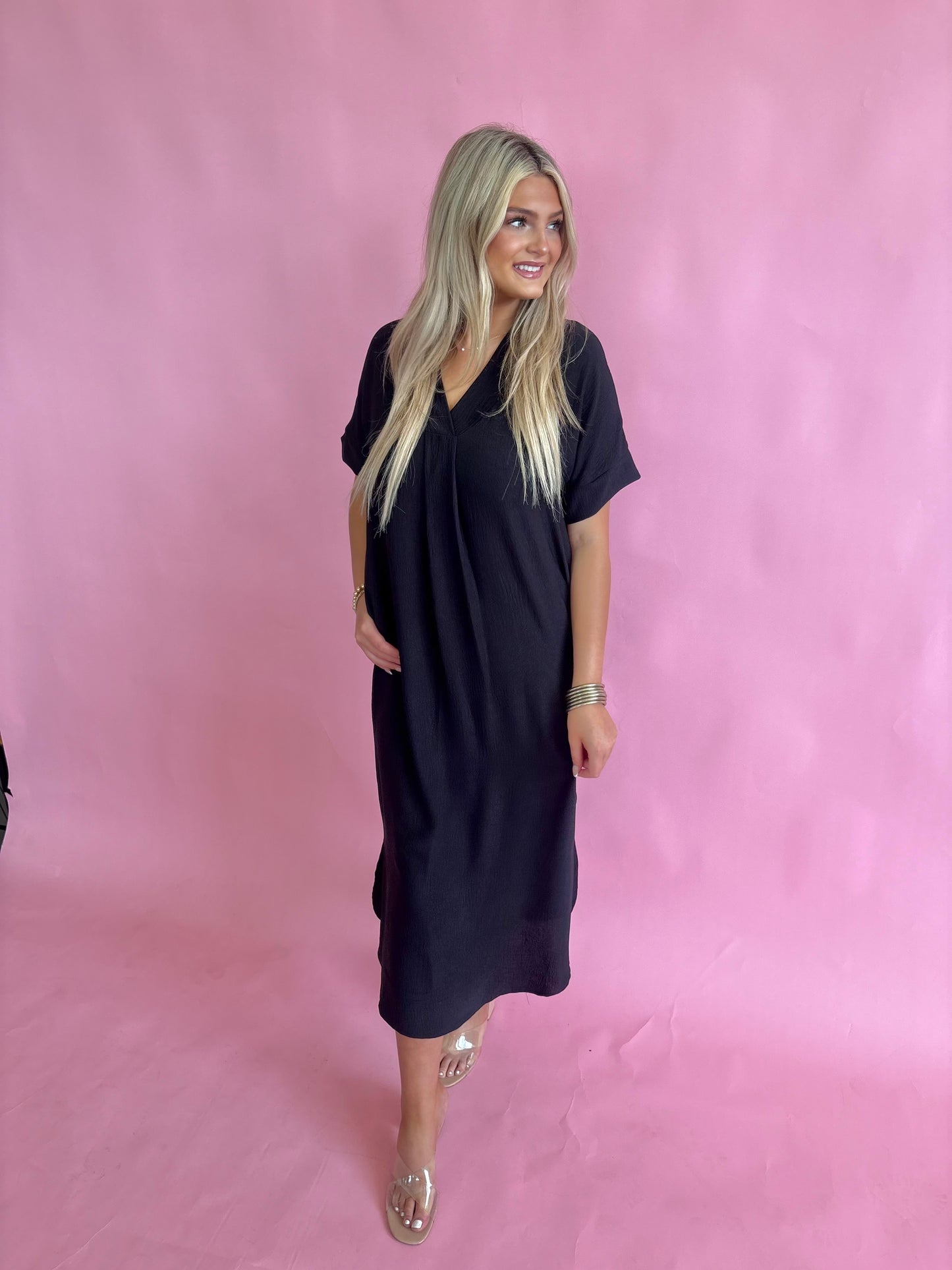Black Linen Dress