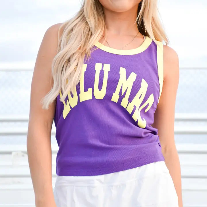 Purple/Yellow Lulu Mac Tank