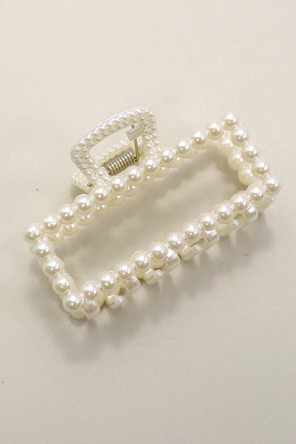 Pearl Claw Clip Rectangle